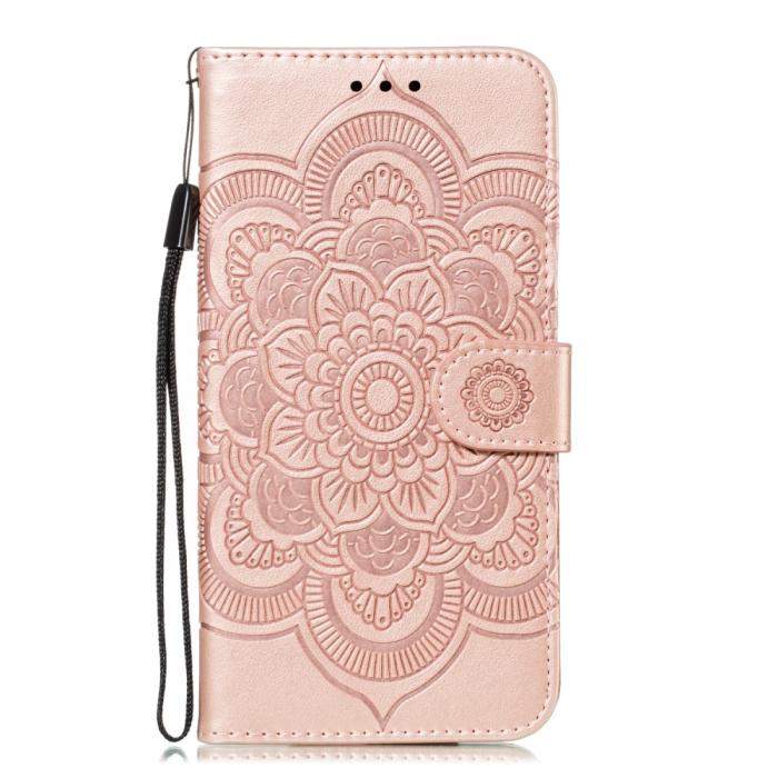 Bild 2, iPhone 11 - Sun Mandala Plånboksfodral - Roséguld