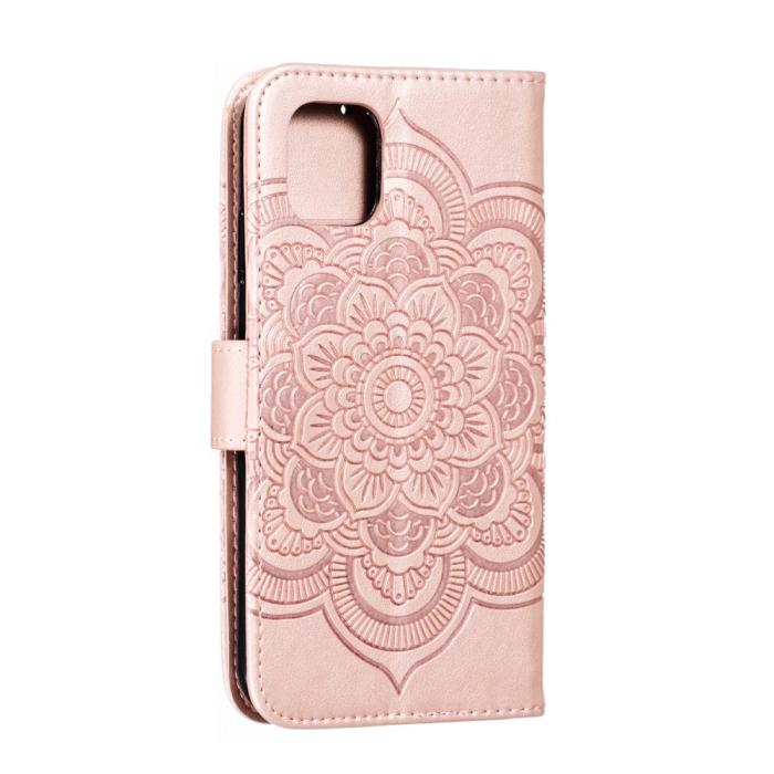 Bild 4, iPhone 11 - Sun Mandala Plånboksfodral - Roséguld