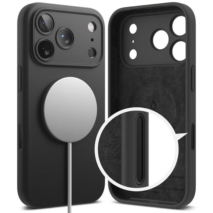 Bild 3, Ringke iPhone 17 Pro Max Skal MagSafe Silikon Svart