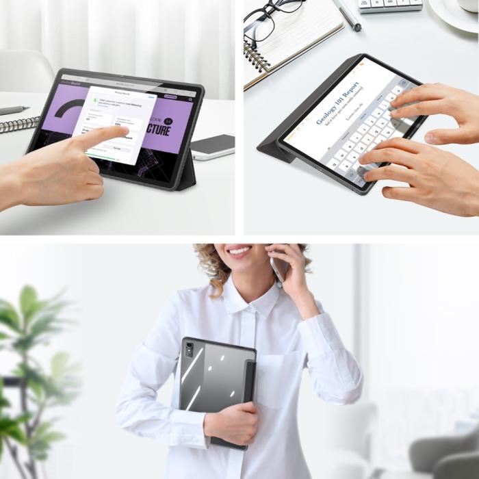 Bild 5, DUX DUCIS Lenovo Tab P11 Gen 2 Fodral TOBY Tri-Fold Svart