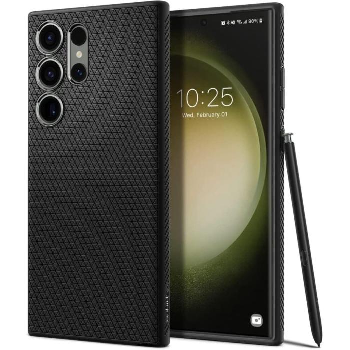 Bild 1, Spigen Galaxy S23 Ultra Skal Liquid Air Matt Svart