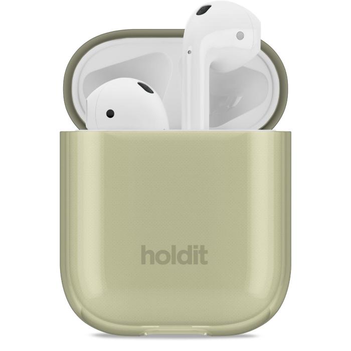 Bild 1, holdit Apple AirPods Skal Seethru Khaki Green