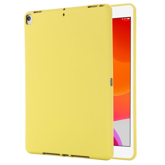 Bild 1, iPad 10.2 2019/2020/2021, Air 10.5 2019 Skal Liquid Silikon Gul