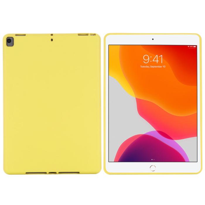 Bild 2, iPad 10.2 2019/2020/2021, Air 10.5 2019 Skal Liquid Silikon Gul