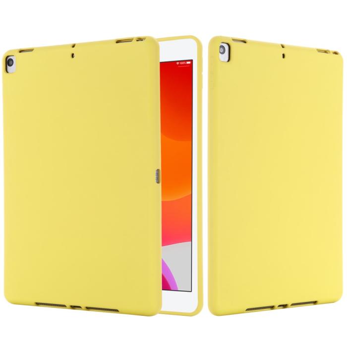 Bild 3, iPad 10.2 2019/2020/2021, Air 10.5 2019 Skal Liquid Silikon Gul