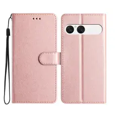 Sony Xperia 10 VII Fodral L&auml;der Ros&eacute;guld