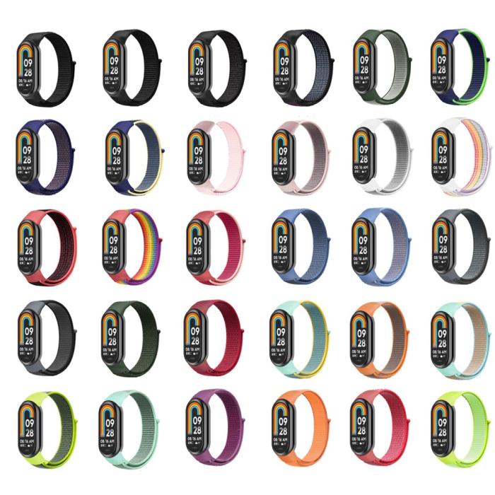 Bild 3, Xiaomi Smart Band 9/8 Armband Nylon Ljus Rosa
