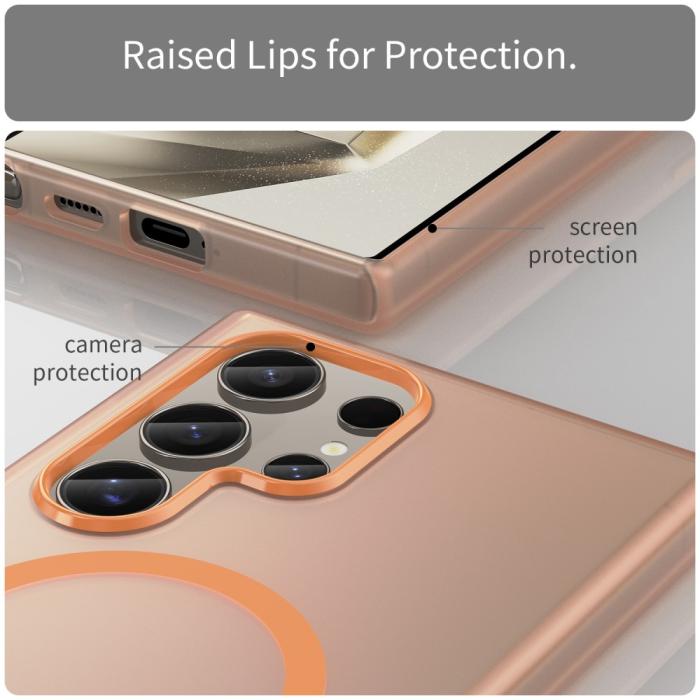 Bild 6, Samsung Galaxy S23 Ultra Skal MagSafe Slim Matt Orange