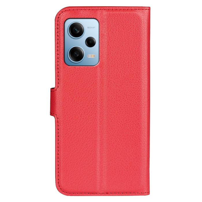 Bild 6, Xiaomi Redmi Note 12 Pro 5G Fodral Litchi Läder Röd