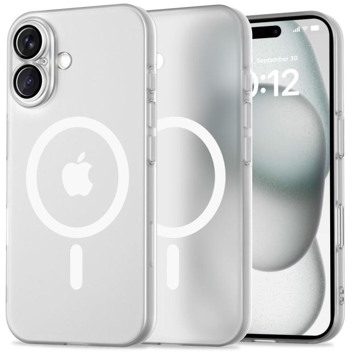 Bild 1, Tech-Protect iPhone 16 Skal MagSafe MagSlim Matt Vit