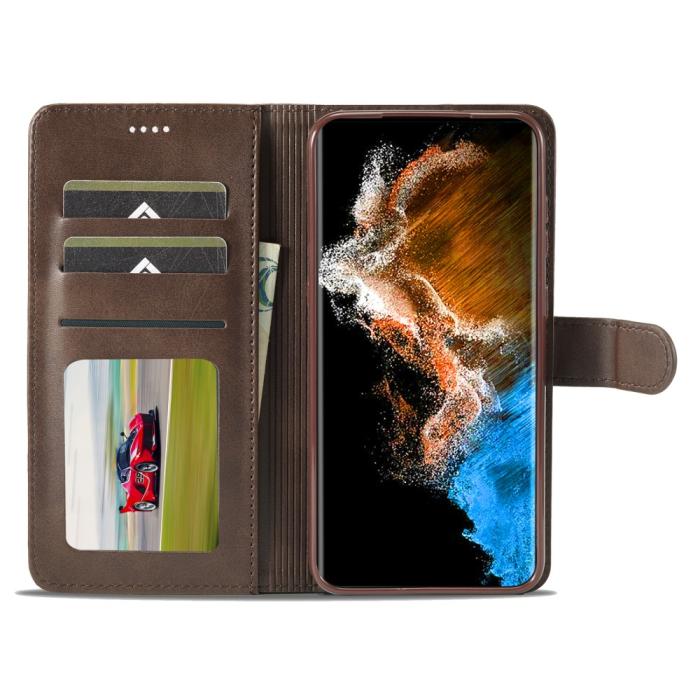 Bild 2, LC.IMEEKE Samsung Galaxy S23 Plus Fodral Läder Brun