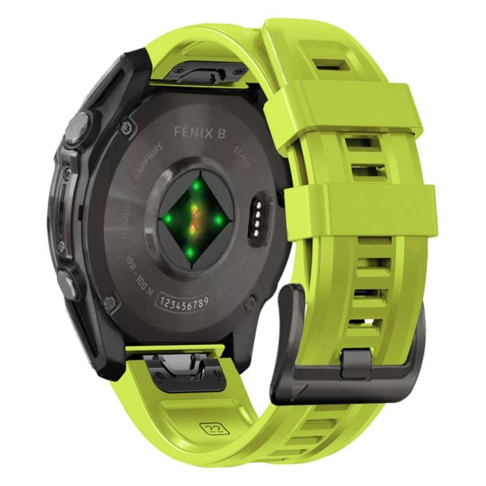 Bild 2, Tech-Protect Garmin Fenix 5/6/6 Pro/7/8/E 47 mm Armband Silicone Lime