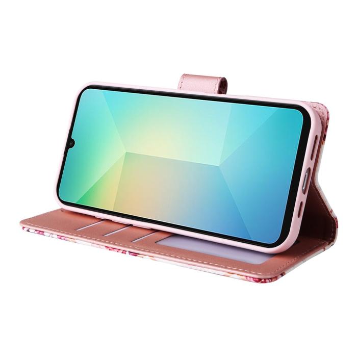 Bild 3, Samsung Galaxy A07 Fodral Läder Marmor Rosa