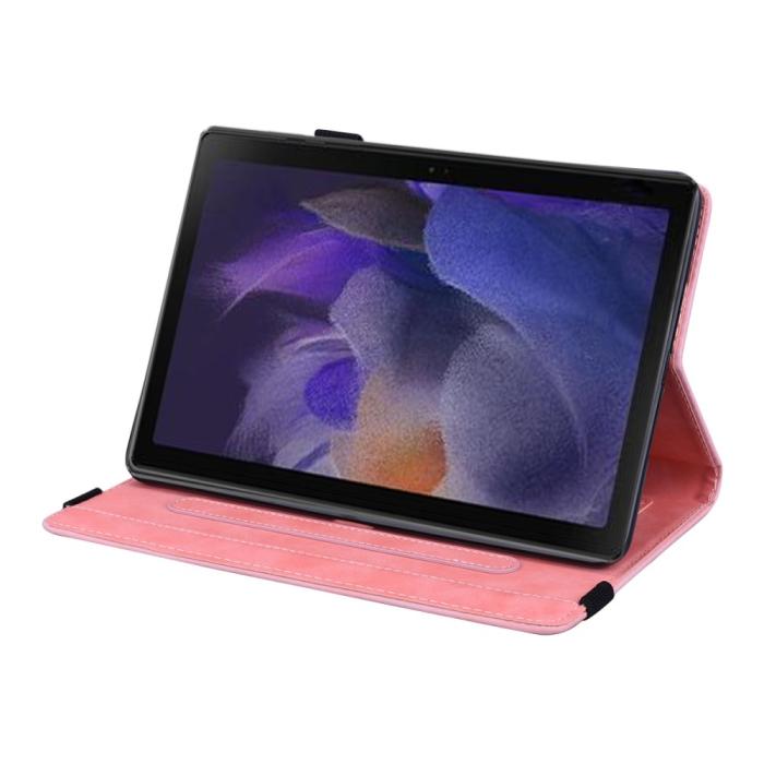 Bild 6, Samsung Galaxy Tab A8 10.5 (2021) Fodral Tryckt Flower Roséguld