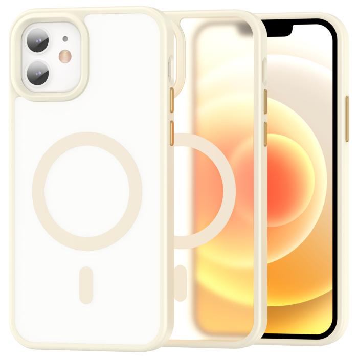 Bild 1, ColorPop iPhone 12/12 Pro Skal CH MagSafe Matt Off White