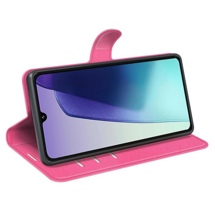 Bild 3, Xiaomi Redmi 14C Fodral Litchi Läder Rosa
