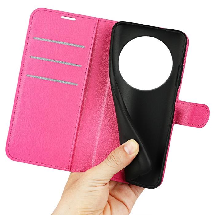 Bild 4, Xiaomi Redmi 14C Fodral Litchi Läder Rosa