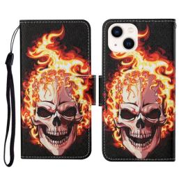 iPhone 14 Fodral Med Tryck Flame Skull