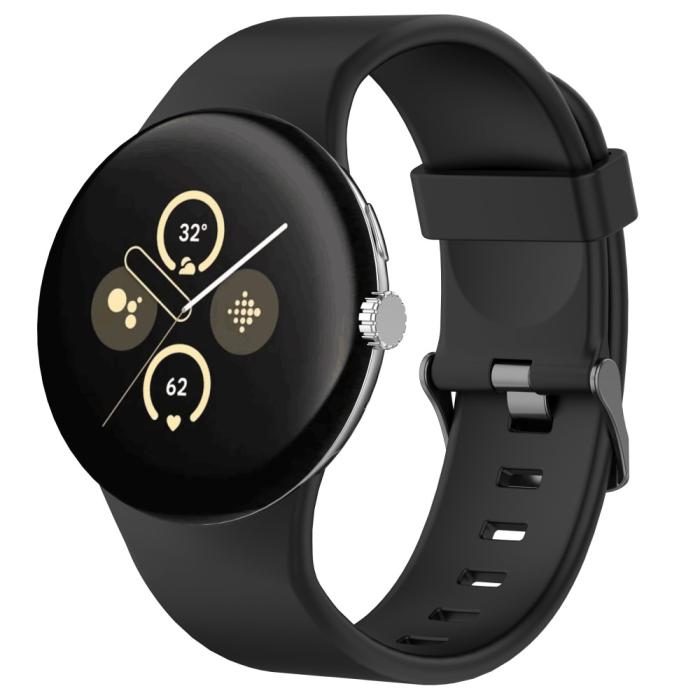 Bild 4, Google Pixel Watch 3 45 mm Armband Silikon Svart