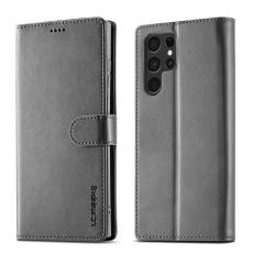 LC.IMEEKE Samsung Galaxy S26 Ultra Fodral L&auml;der Gr&aring;