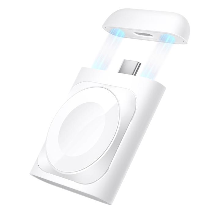 Bild 1, ESR Apple Watch Magnetisk Trådlös Laddning USB-C Vit