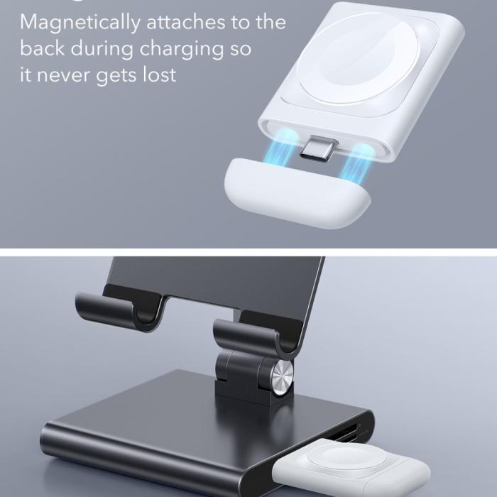 Bild 5, ESR Apple Watch Magnetisk Trådlös Laddning USB-C Vit