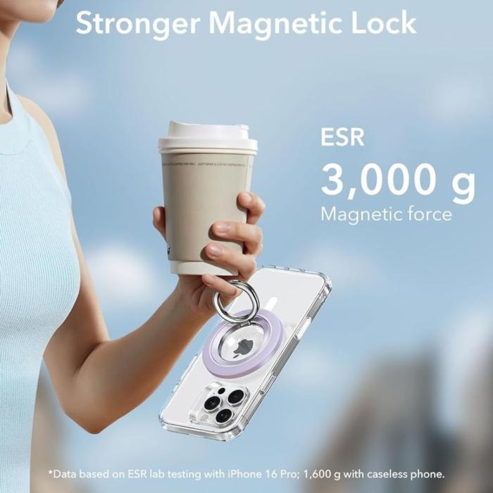 Bild 5, ESR Magnetisk MagSafe Ringhållare HaloLock Lavender