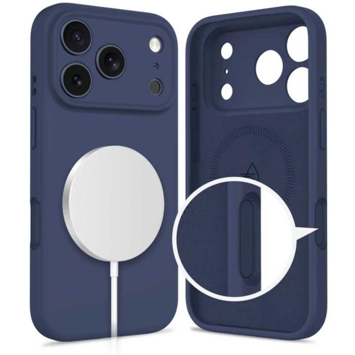 Bild 2, Tech-Protect iPhone 17 Pro Max Skal MagSafe Silicone Deep Blue