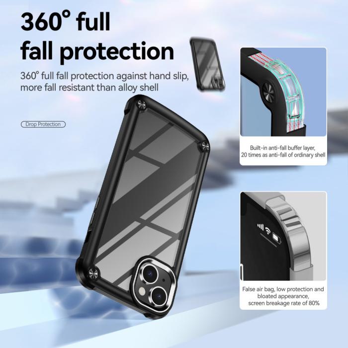 Bild 5, iPhone 15 Skal Shockproof Hybrid Armor Svart