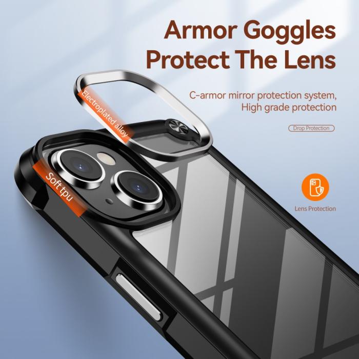 Bild 6, iPhone 15 Skal Shockproof Hybrid Armor Svart