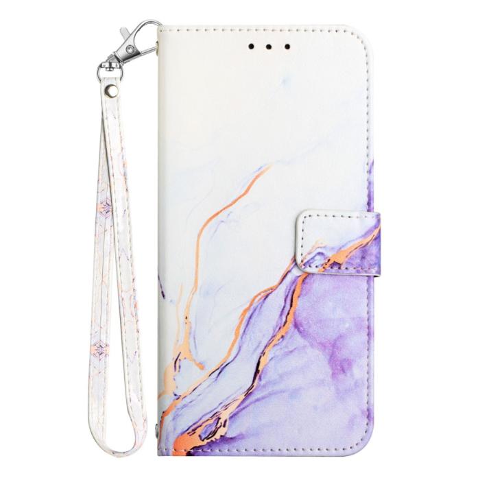 Bild 6, Xiaomi 12T / 12T Pro Fodral Marmor Vit/Lila
