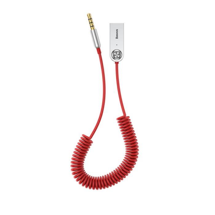 Bild 1, Baseus Bluetooth Till 3.5 mm AUX Adapter Kabel - Röd