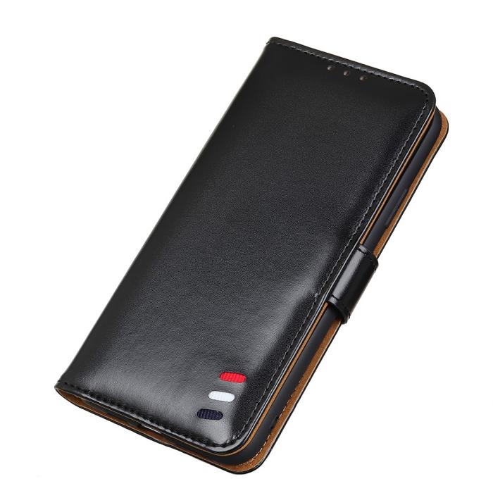 Bild 5, Xiaomi Mi 11 - Tri-Color Läder Fodral - Svart