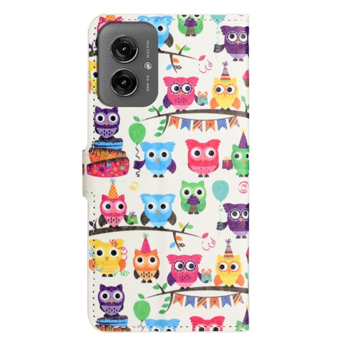 Bild 5, Motorola Moto G55 5G Fodral Med Tryck Ugglor