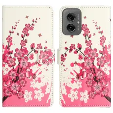 Motorola Moto G55 5G Fodral Med Tryck Plommontr&auml;d