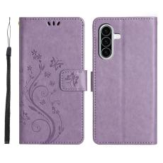 Samsung Galaxy A27 5G Fodral Blommor/Fj&auml;rilar Lila
