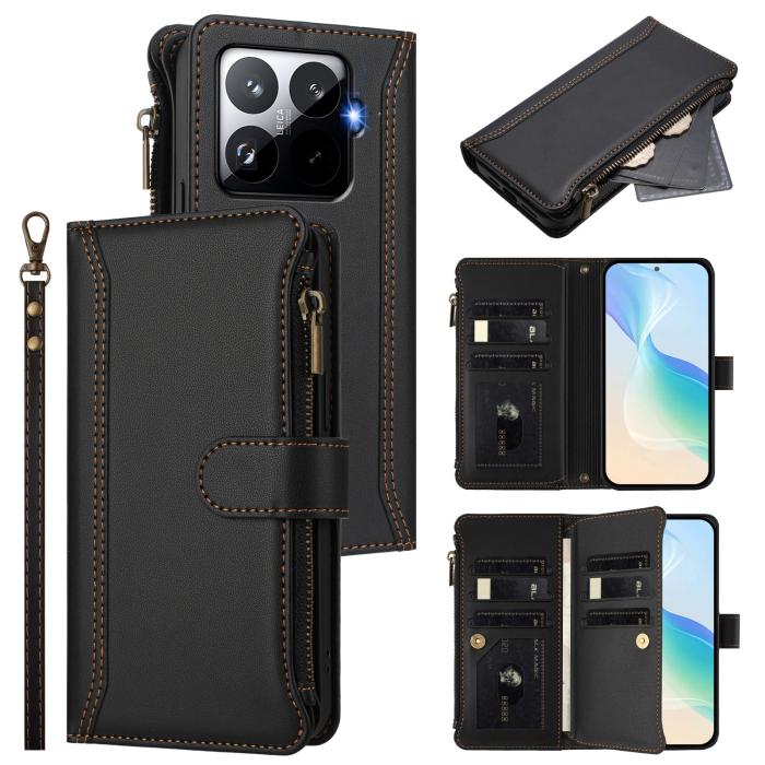 Bild 2, Xiaomi 15T Pro Fodral Multifunktionell Läder Svart
