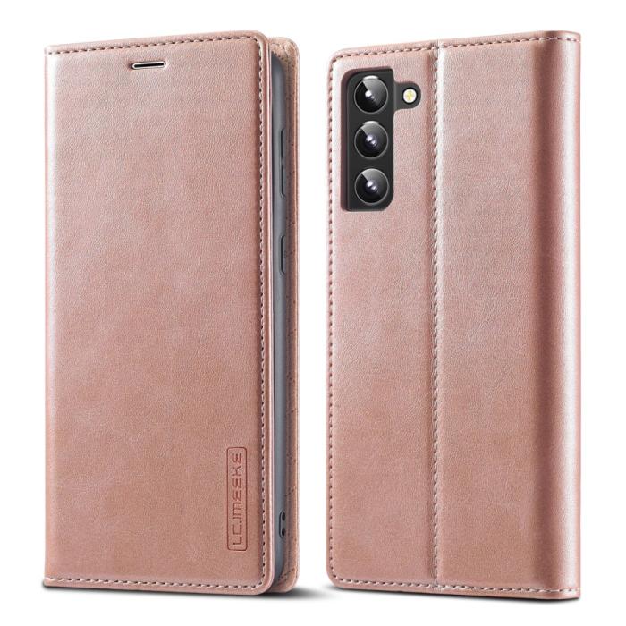 Bild 1, LC.IMEEKE Samsung Galaxy S22 Plus Fodral Flip Läder Rosa