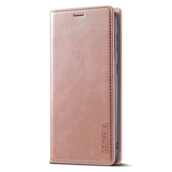 Bild 2, LC.IMEEKE Samsung Galaxy S22 Plus Fodral Flip Läder Rosa