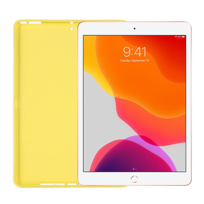 Bild 5, iPad 10.2 2019/2020/2021, Air 10.5 2019 Skal Liquid Silikon Gul