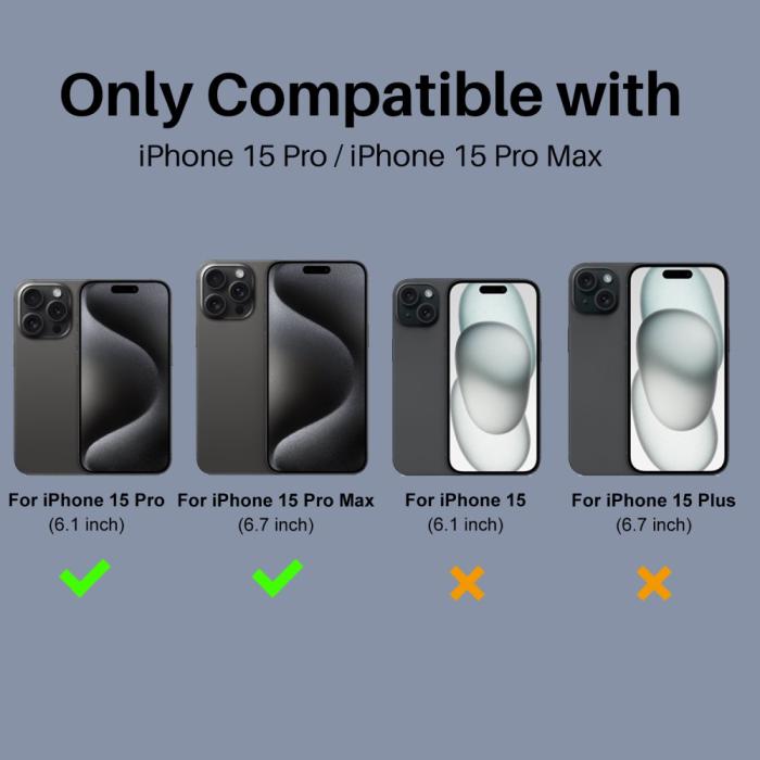 Bild 2, NORTHJO iPhone 15 Pro/15 Pro Max Linsskydd Transparent