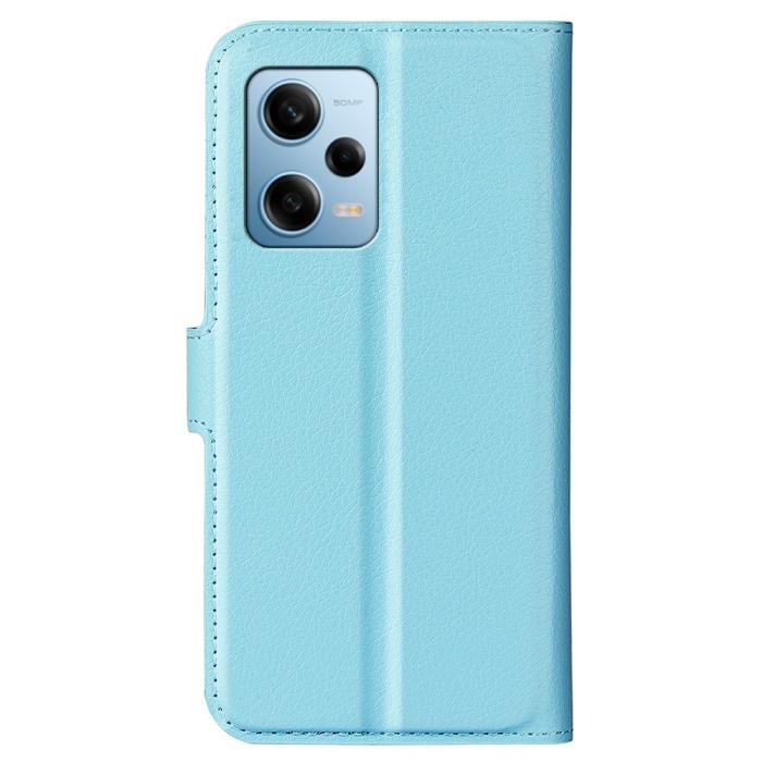 Bild 6, Xiaomi Redmi Note 12 Pro 5G Fodral Litchi Läder Blå