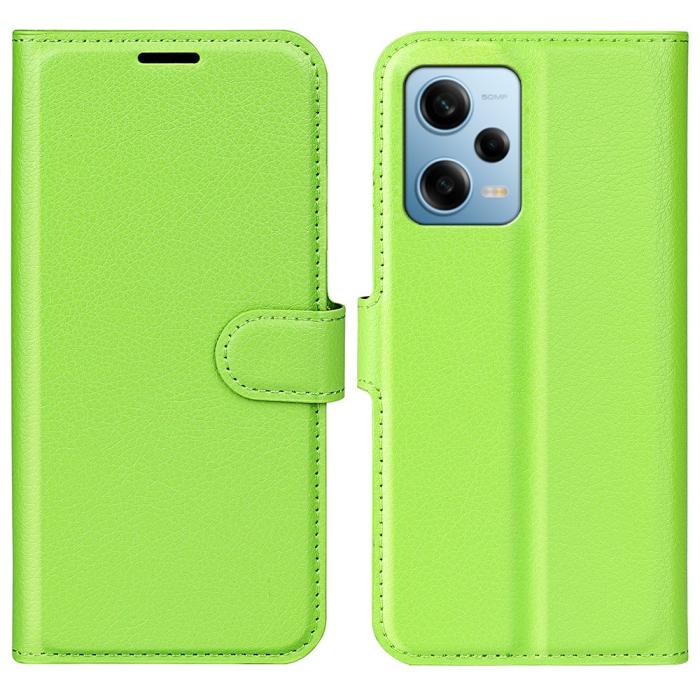 Bild 1, Xiaomi Redmi Note 12 Pro 5G Fodral Litchi Läder Grön