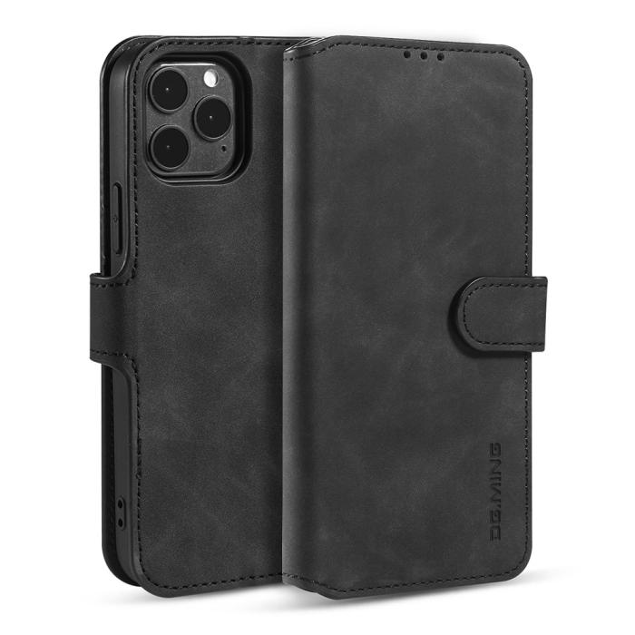 Bild 1, DG.MING iPhone 13 Fodral Retro Läder Svart
