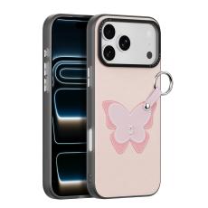 DUX DUCIS iPhone 17 Pro Max Skal PU-L&auml;der Fj&auml;ril Ljus Rosa