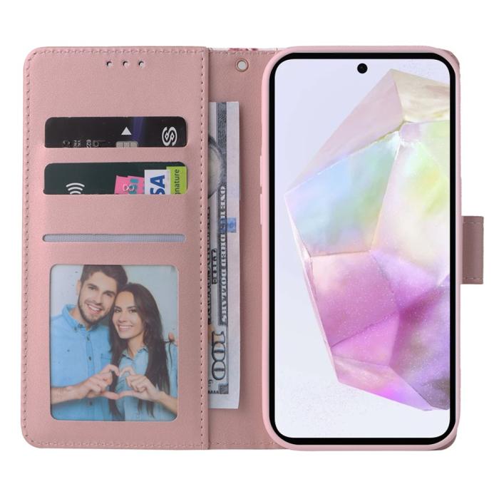 Bild 2, Samsung Galaxy A17 / A26 Fodral Läder Marmor Rosa