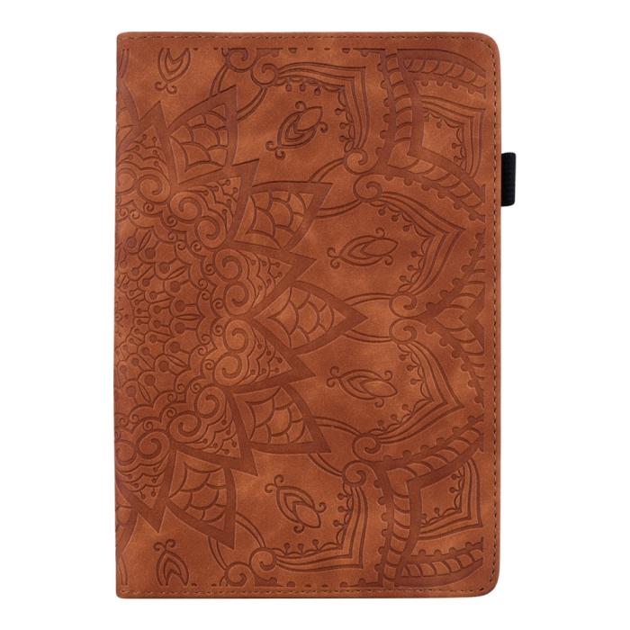 Bild 2, Samsung Galaxy Tab A8 10.5 (2021) Fodral Tryckt Flower Brun