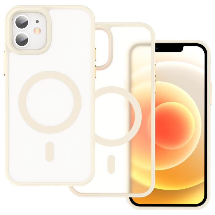 Bild 2, ColorPop iPhone 12/12 Pro Skal CH MagSafe Matt Off White