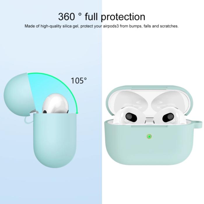 Bild 2, AirPods 3 Skal Silikon Med Krok Blå