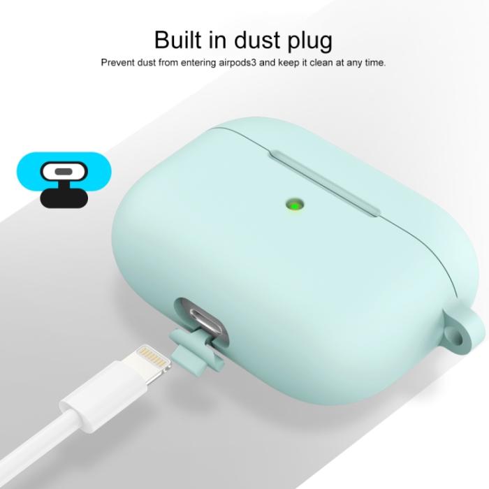 Bild 4, AirPods 3 Skal Silikon Med Krok Blå